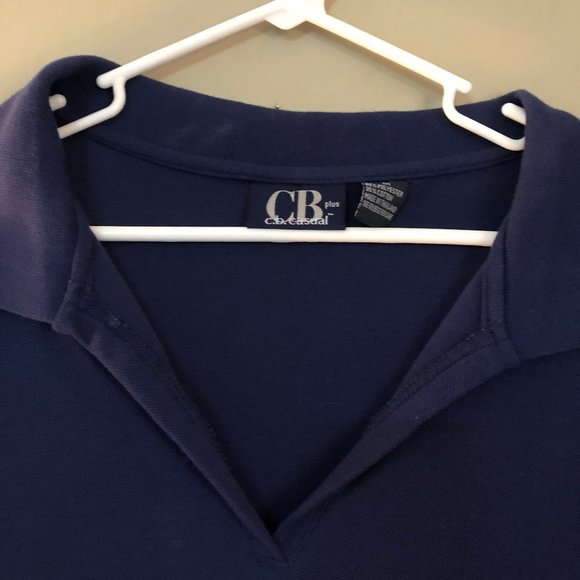 CB Plus women's navy polo Size 1X - Picture 4 of 5